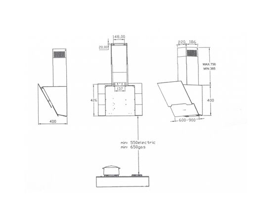 Вытяжка кухонная Borgio RNT-RS 60 black SU (РН011269), изображение 5 Вытяжка кухонная Borgio RNT-RS 60 black SU (РН011269), изображение 5