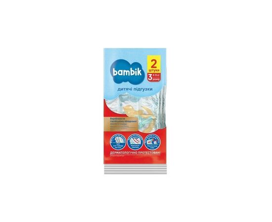 Подгузник Bambik Midi 3 (4-9 кг) 2 шт. (43405800)