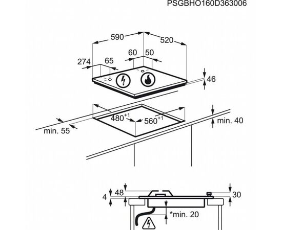 Варочная поверхность Electrolux GPE 363 RCV (GPE363RCV), изображение 2
