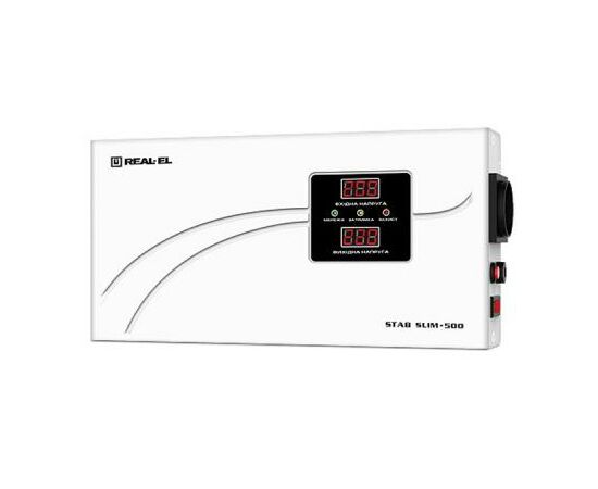 Стабілізатор REAL-EL STAB SLIM-500, white (EL122400006)