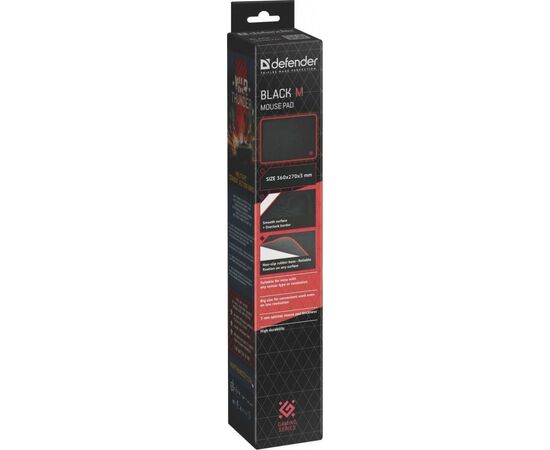 Коврик для мышки Defender Black M (50560), изображение 4 Коврик для мышки Defender Black M (50560), изображение 4
