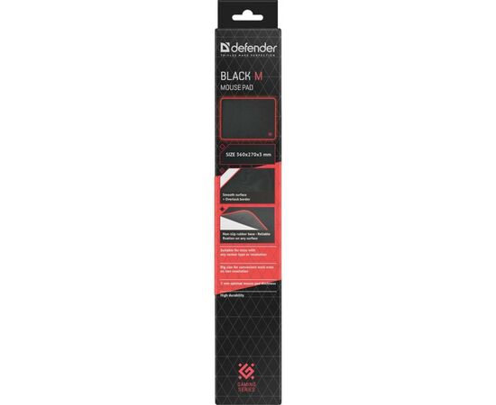 Коврик для мышки Defender Black M (50560), изображение 5 Коврик для мышки Defender Black M (50560), изображение 5