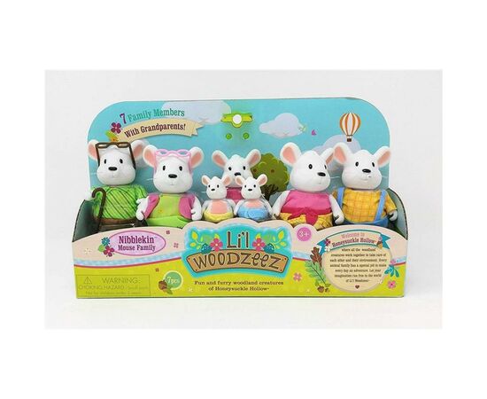 Фигурка Li'l Woodzeez Большая Семья Мышей 7ед (6491Z)