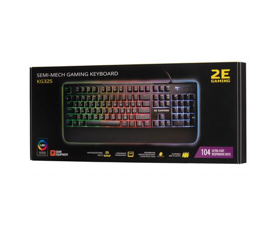 Клавиатура 2E GAMING KG325 LED USB Black (2E-KG325UB), изображение 8 Клавиатура 2E GAMING KG325 LED USB Black (2E-KG325UB), изображение 8