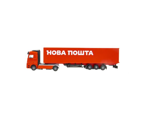 Машина Технопарк Фура Новая Почта красная (SB-15-12-RED-WB(CIS)), изображение 2 Машина Технопарк Фура Новая Почта красная (SB-15-12-RED-WB(CIS)), изображение 2