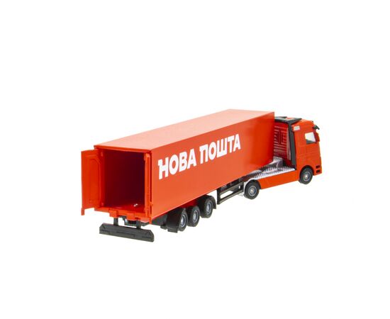 Машина Технопарк Фура Новая Почта красная (SB-15-12-RED-WB(CIS)), изображение 5 Машина Технопарк Фура Новая Почта красная (SB-15-12-RED-WB(CIS)), изображение 5