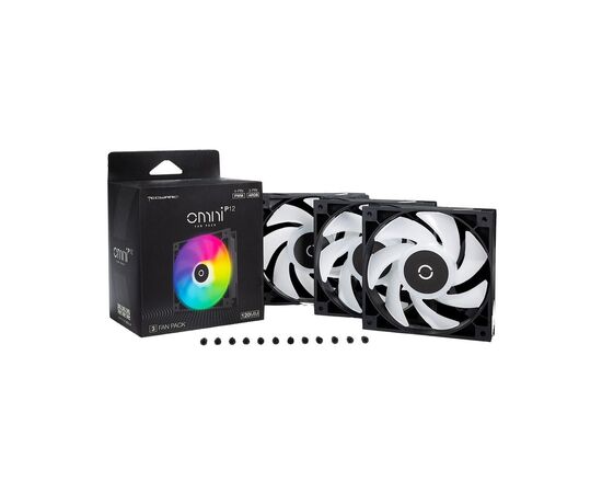 Кулер до корпусу Tecware Omni P12 - 3-Fan Pack (Black) ARGB + PWM (TWAC-OMP12-3BK)