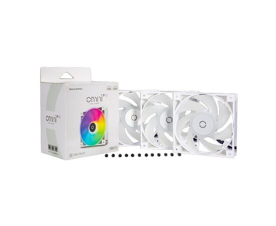 Кулер до корпусу Tecware Omni P12 - 3-Fan Pack (White) ARGB + PWM (TWAC-OMP12-3WH)