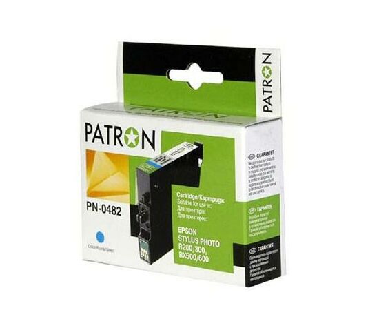 Картридж Patron для EPSON R200/300 (PN-0482) CYAN (CI-EPS-T048240-CY-PN)