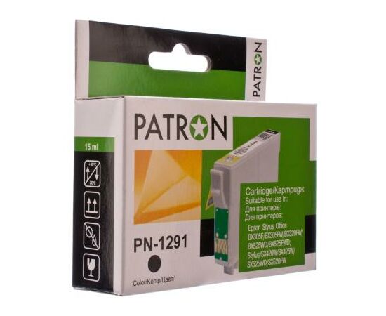 Картридж Patron EPSON BX305F/320/525/625,SX420/425/525/535/620 BLACK (T1291) (PN-1291)