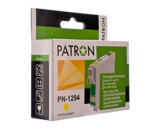 Картридж Patron EPSON BX305F/320/525/625,SX420/425/525/535/620 YELLOW (T1294 (PN-1294)