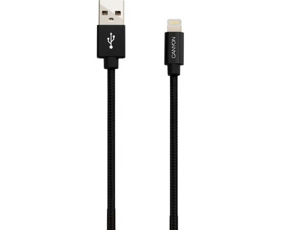 Дата кабель USB 2.0 AM to Lightning 1.0m MFI Black Canyon (CNS-MFIC3B), изображение 2 Дата кабель USB 2.0 AM to Lightning 1.0m MFI Black Canyon (CNS-MFIC3B), изображение 2