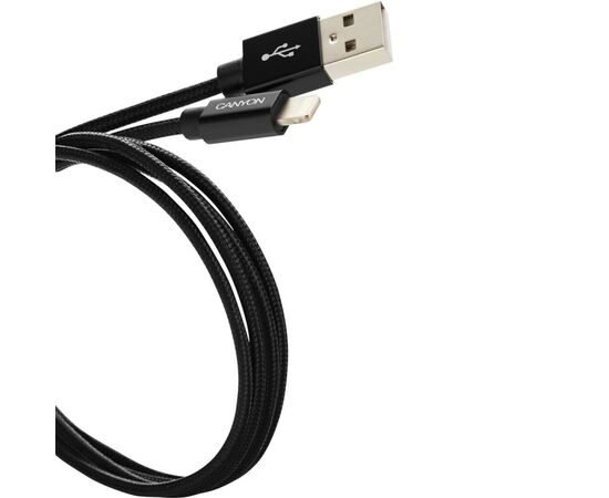 Дата кабель USB 2.0 AM to Lightning 1.0m MFI Black Canyon (CNS-MFIC3B), изображение 4 Дата кабель USB 2.0 AM to Lightning 1.0m MFI Black Canyon (CNS-MFIC3B), изображение 4