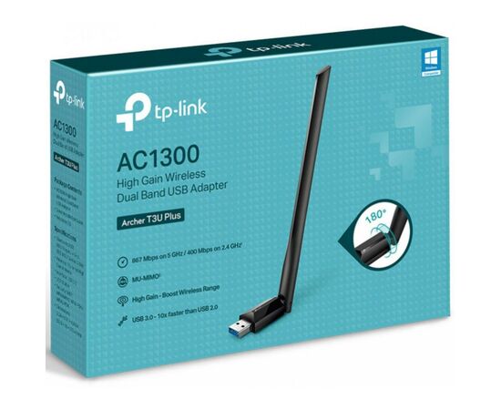 Сетевая карта Wi-Fi TP-Link ARCHER-T3U-PLUS, изображение 2 Сетевая карта Wi-Fi TP-Link ARCHER-T3U-PLUS, изображение 2