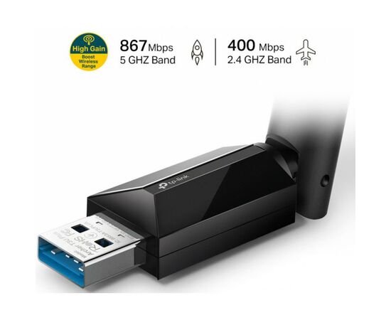Сетевая карта Wi-Fi TP-Link ARCHER-T3U-PLUS, изображение 3 Сетевая карта Wi-Fi TP-Link ARCHER-T3U-PLUS, изображение 3