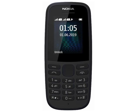 Мобильный телефон Nokia 105 SS 2019 (no charger) Black (16KIGB01A19)