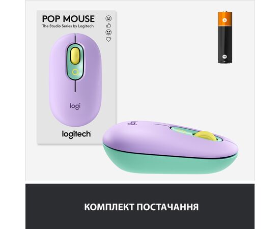 Мышка Logitech POP Mouse Bluetooth Daydream Mint (910-006547), изображение 8 Мышка Logitech POP Mouse Bluetooth Daydream Mint (910-006547), изображение 8