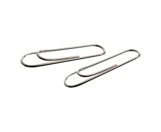 Скріпки канцелярські Axent rounded, nickel-plated, with a bend, 28 мм 100 шт (4104-А)