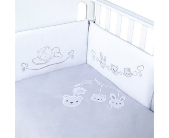 Детский постельный набор Верес Ring toys white-gray (6 ед.) (216.10), изображение 3 Детский постельный набор Верес Ring toys white-gray (6 ед.) (216.10), изображение 3