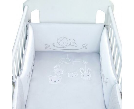 Детский постельный набор Верес Ring toys white-gray (6 ед.) (216.10), изображение 4 Детский постельный набор Верес Ring toys white-gray (6 ед.) (216.10), изображение 4