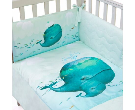 Детский постельный набор Верес Menthol whale (6 ед.) (217.08), изображение 2