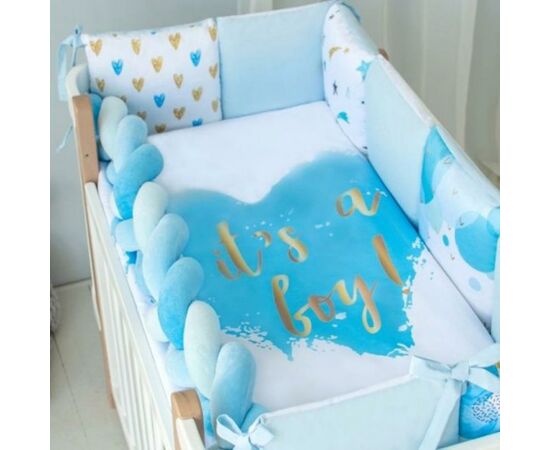 Детский постельный набор Верес It's a boy 6 ед. (220.27), изображение 2 Детский постельный набор Верес It's a boy 6 ед. (220.27), изображение 2