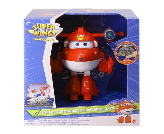 Трансформер Super Wings Supercharge Lights Sounds Jett, Джетт, свет, звук (EU740431), изображение 5 Трансформер Super Wings Supercharge Lights Sounds Jett, Джетт, свет, звук (EU740431), изображение 5
