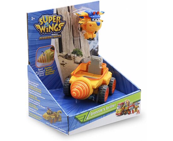 Игровой набор Super Wings Donnie's Driller, бурильный автомобиль Донни (EU730843), изображение 3 Игровой набор Super Wings Donnie's Driller, бурильный автомобиль Донни (EU730843), изображение 3