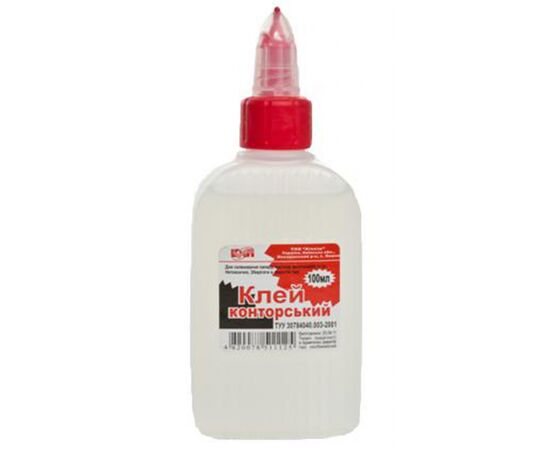 Клей КіП конторский полимерный 100 мл с суперколпачком (GLUE-KIP-KONT-100ML)