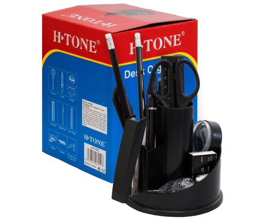 Настольный набор H-Tone 12 предметов, черный (KIT-HT-JJ41006), изображение 2 Настольный набор H-Tone 12 предметов, черный (KIT-HT-JJ41006), изображение 2