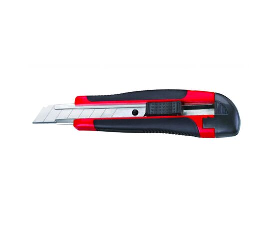 Нож канцелярский H-Tone 18 мм оранжевый с резиновыми вставками (KNIFE-HT-JJ40609-18)