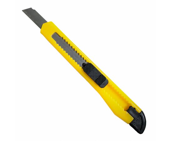 Нож канцелярский H-Tone 9 мм желтый (KNIFE-HT-JJ40610-9), изображение 2 Нож канцелярский H-Tone 9 мм желтый (KNIFE-HT-JJ40610-9), изображение 2