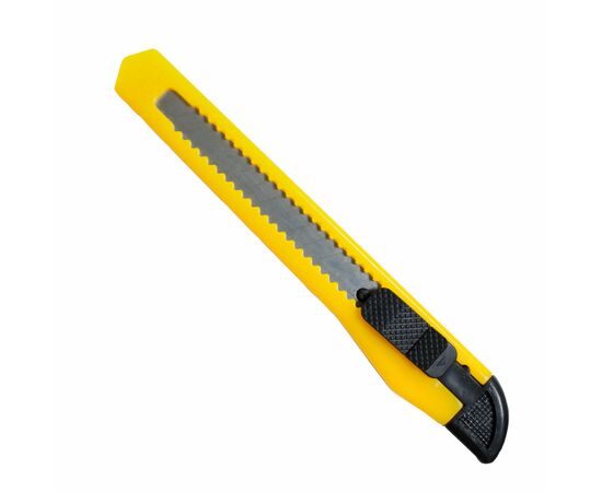 Ніж канцелярський H-Tone 9 мм жовтий (KNIFE-HT-JJ40610-9)