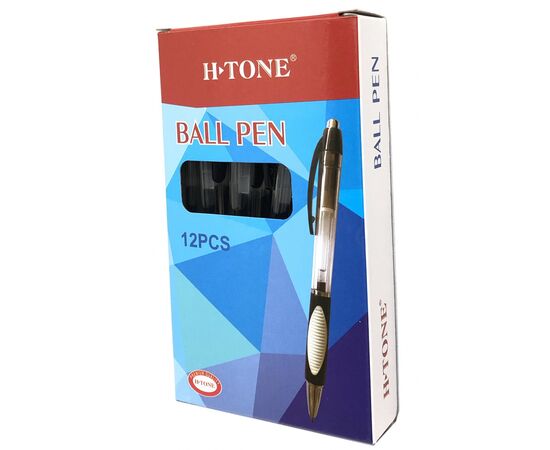 Ручка гелевая H-Tone автоматическая 0,5мм, черная, уп. 12 шт. (PEN-HT-JJ20218A-B), изображение 2