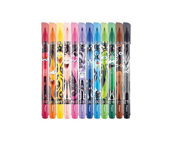 Фломастери Maped Color Peps Monster 12 кольорів (MP.845400), зображення 2 Фломастери Maped Color Peps Monster 12 кольорів (MP.845400), зображення 2
