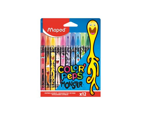 Фломастеры Maped Color Peps Monster 12 цветов (MP.845400)