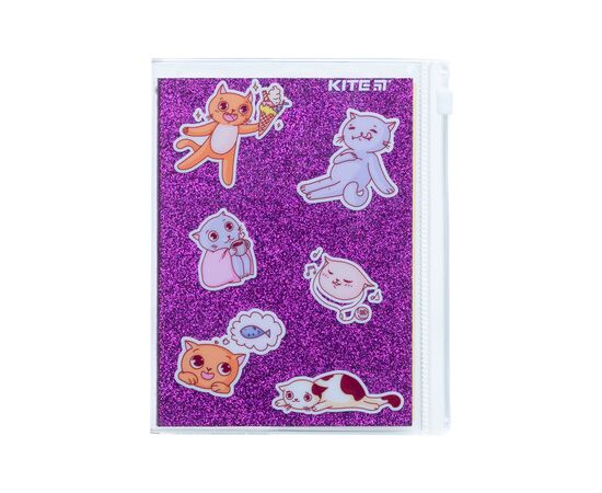 Блокнот Kite силіконова обкладинка, 80 арк., Purple cats (K22-462-2)