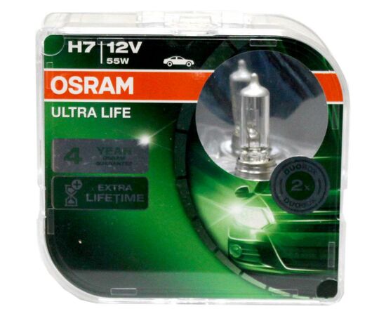 Автолампа Osram Автолампа галогенова 55W (OS 64210 ULT DUOBOX), изображение 2 Автолампа Osram Автолампа галогенова 55W (OS 64210 ULT DUOBOX), изображение 2