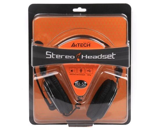 Навушники A4Tech HU-50 USB Black, зображення 7 Навушники A4Tech HU-50 USB Black, зображення 7