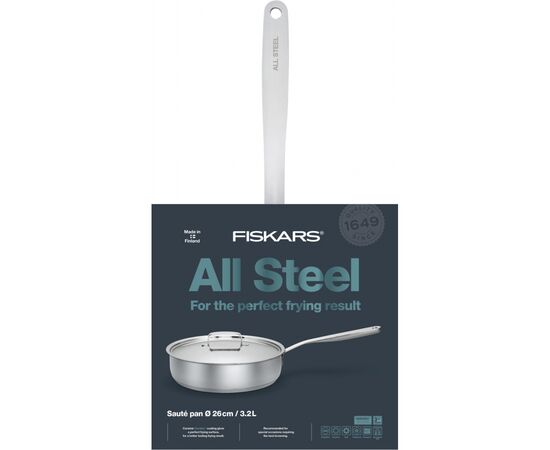 Сотейник Fiskars All Steel 26 см (1023762), изображение 6 Сотейник Fiskars All Steel 26 см (1023762), изображение 6