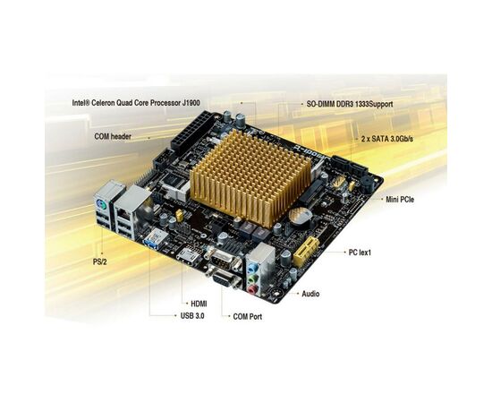 Материнская плата ASUS J1900I-C, изображение 5 Материнская плата ASUS J1900I-C, изображение 5