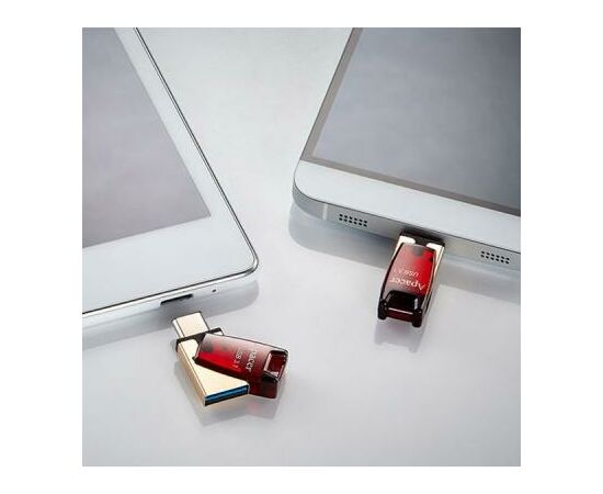 USB флеш накопитель Apacer 64GB AH180 Red Type-C Dual USB 3.1 (AP64GAH180R-1), изображение 6