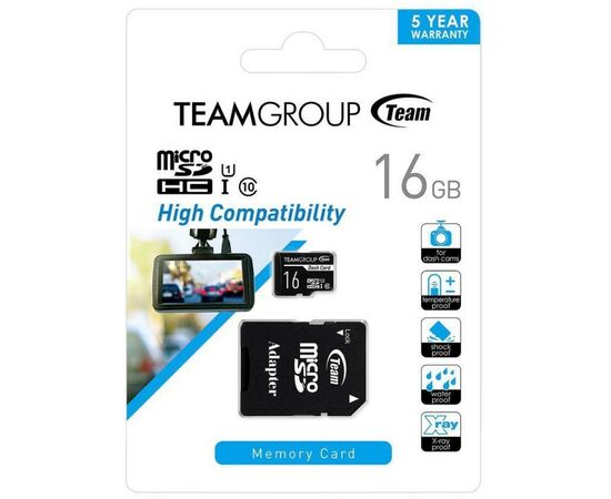 Карта памяти Team 16GB microSDHC class 10 UHS-I (TDUSDH16GUHS03), изображение 3 Карта памяти Team 16GB microSDHC class 10 UHS-I (TDUSDH16GUHS03), изображение 3