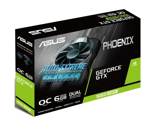 Видеокарта ASUS GeForce GTX1660 SUPER 6144Mb PHOENIX OC (PH-GTX1660S-O6G), изображение 7 Видеокарта ASUS GeForce GTX1660 SUPER 6144Mb PHOENIX OC (PH-GTX1660S-O6G), изображение 7