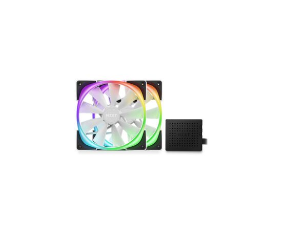 Кулер для корпуса NZXT AER RGB 2 - Twin Starter - White (HF-2814C-DW), изображение 2 Кулер для корпуса NZXT AER RGB 2 - Twin Starter - White (HF-2814C-DW), изображение 2