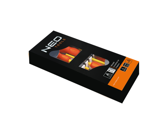 Набор отверток Neo Tools шлицевая (1000 В), набор 5 шт (04-220), изображение 2 Набор отверток Neo Tools шлицевая (1000 В), набор 5 шт (04-220), изображение 2