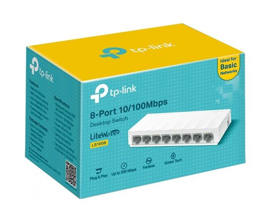 Коммутатор сетевой TP-Link LS1008, изображение 3 Коммутатор сетевой TP-Link LS1008, изображение 3