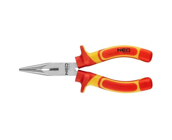 Плоскогубці Neo Tools подовжені прямі 160 мм, 1000 В, CrV, поліровані (01-223)