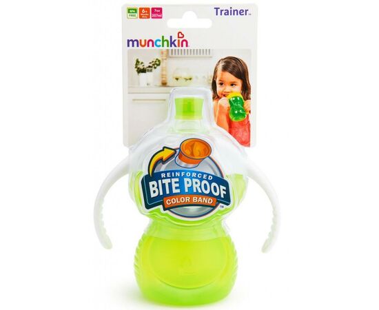 Поїльник-непроливайка Munchkin Chew Proof 237 мл Зелений (012291.03), зображення 2 Поїльник-непроливайка Munchkin Chew Proof 237 мл Зелений (012291.03), зображення 2