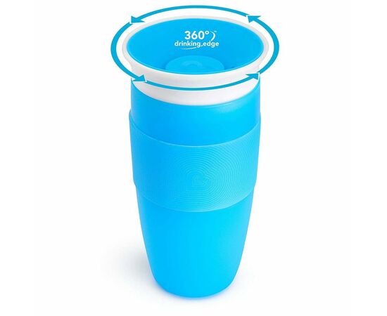 Поїльник-непроливайка Munchkin Miracle 360° Sippy 414 мл Блакитна (17109.01), зображення 2